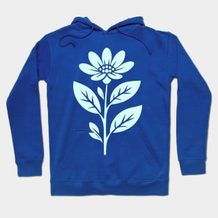 Elegant Teal Flower Hoodie